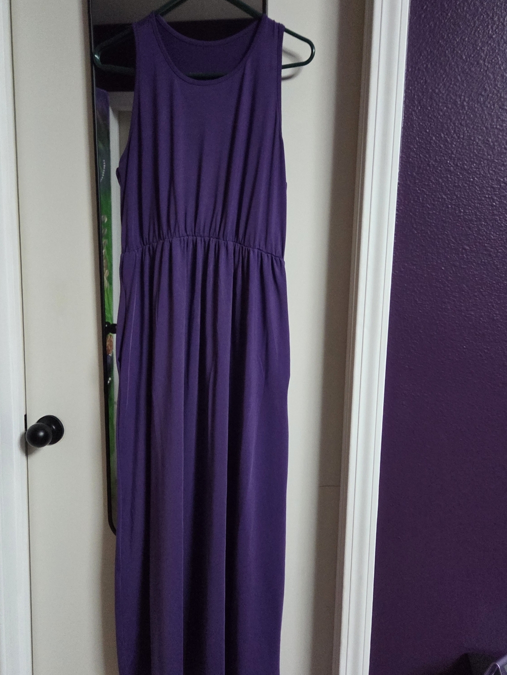 Purple Sleeveless Maxi Dress - Brand: